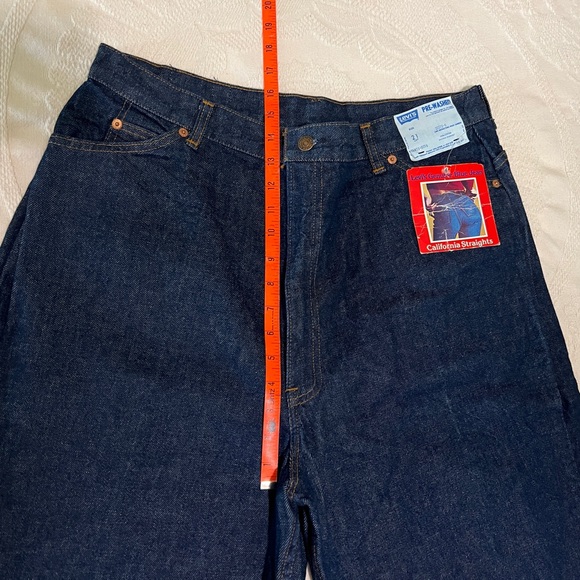 VINTAGE orange tag Levi’s 37x37 TALL GIRL PLUS SIZE!!! NWT🧡 California Staights - Picture 11 of 12